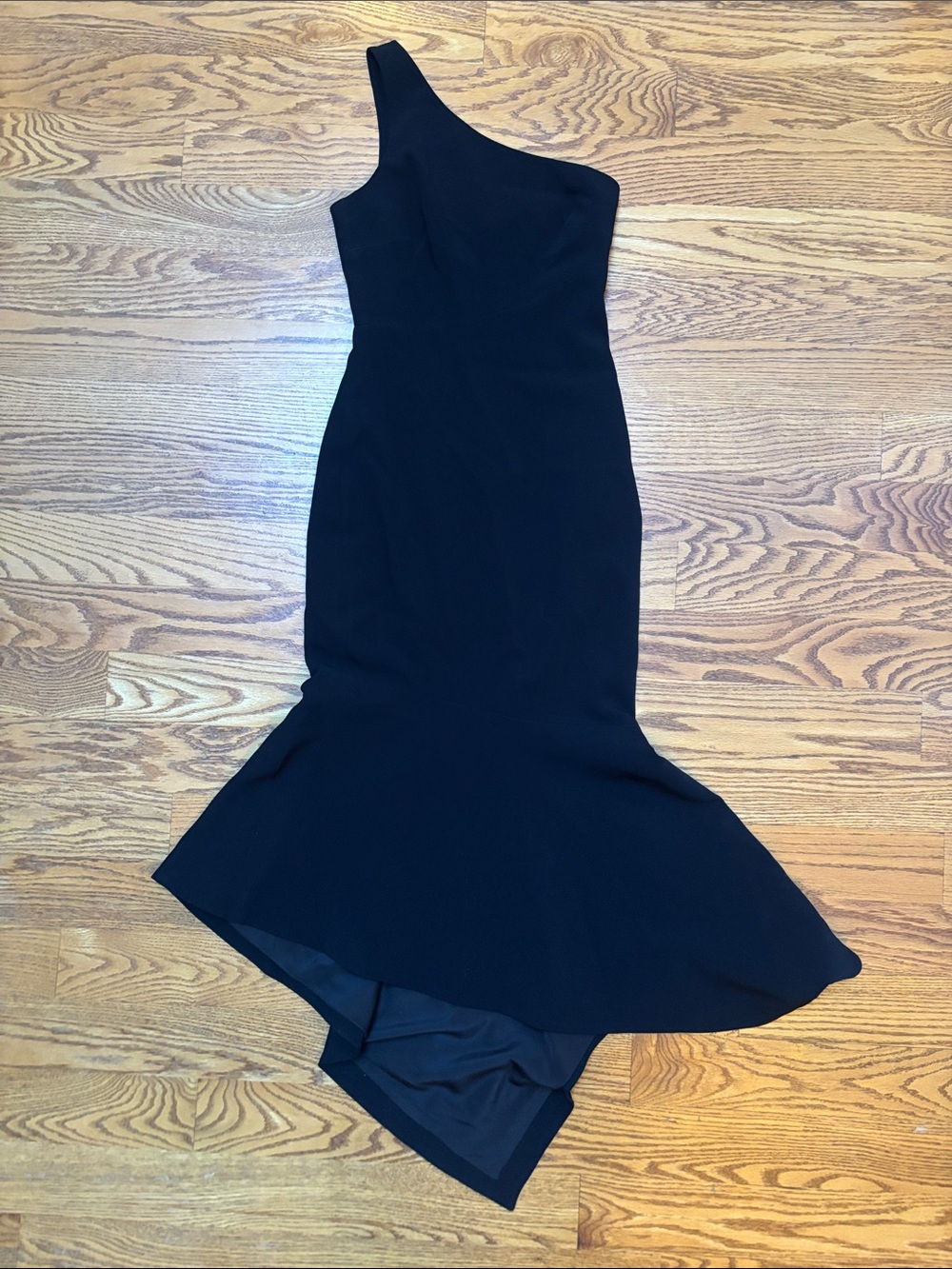 cinq a sept Black One-Shoulder Mermaid Gown
